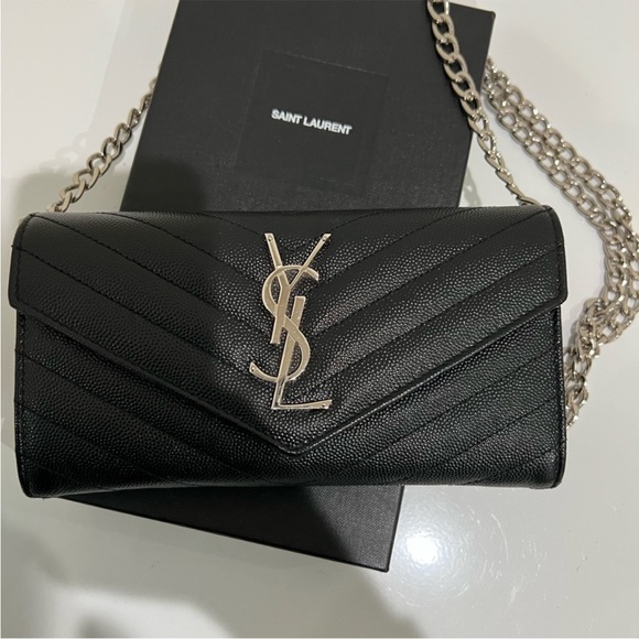 Yves Saint Laurent Handbags - Yves Saint Laurent Cassandre envelope flap wallet on chain